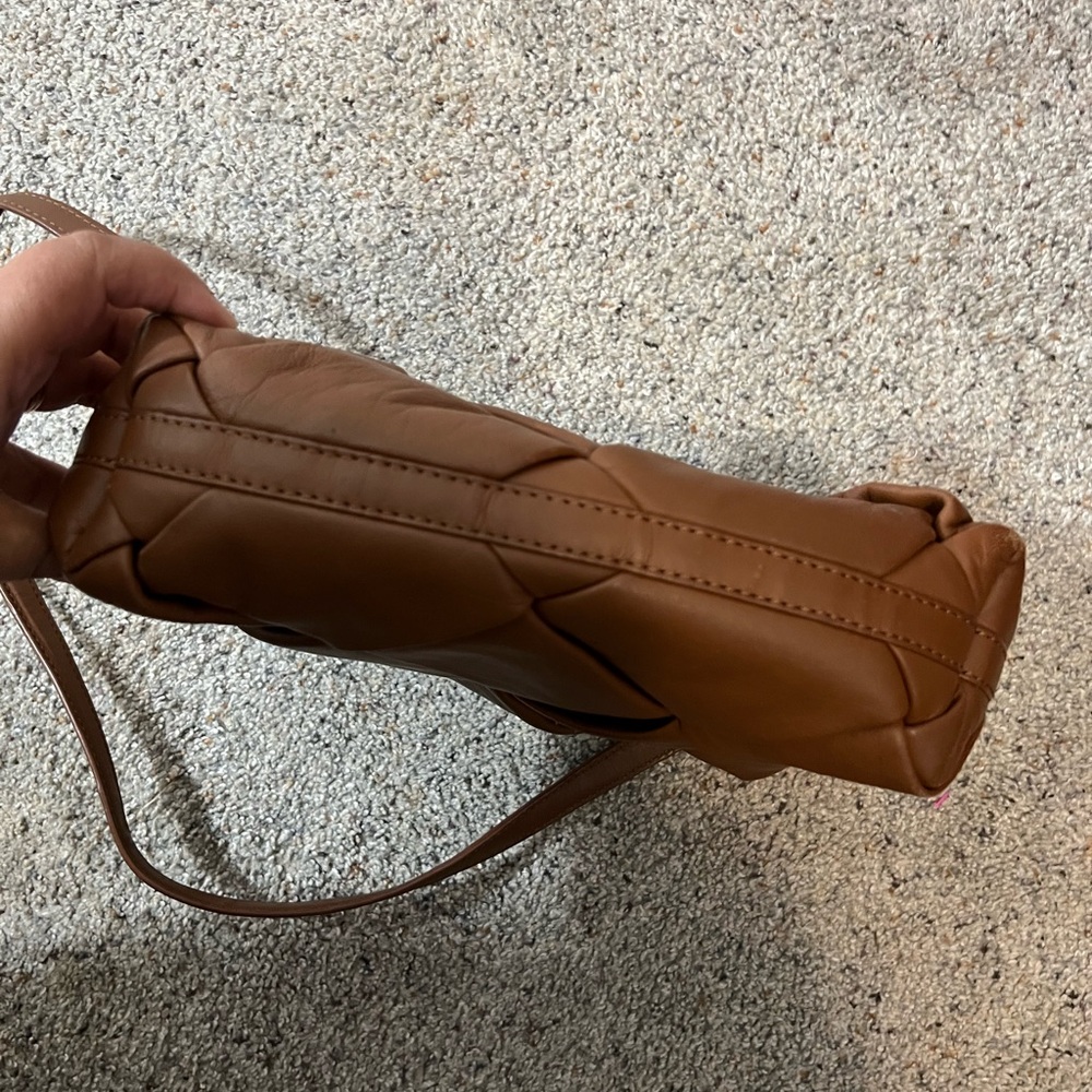 & Other Stories Braided Leather Crossbody Bag Brown - Picture 6 of 6